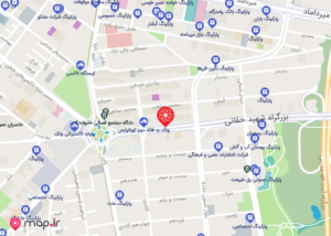 نقشه مرکز ایمپلنت تهران